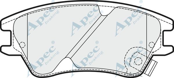 APEC BRAKING Piduriklotsi komplekt,ketaspidur PAD1474